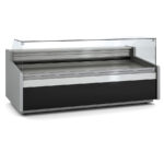 Vitrina Expositora Refrigerada con Reserva para Carnicería y Charcutería Cristal Recto Evaporador Estático Serie JUNIPER VE-9-RCB 2465x960x1150h mm VE-9-25-RCB Docriluc