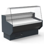 Vitrina Expositora Refrigerada con Reserva para Carnicería y Charcutería Cristal Recto Evaporador Estático Serie NERIA VED-8-R 1505x800x1266h mm VED-8-15-R Docriluc