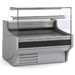 Vitrina Expositora Refrigerada con Reserva para Carnicería y Charcutería Cristal Recto Evaporador Estático Serie VESPER VE-9-RR 1265x940x1235h mm VE-9-13-RR Docriluc