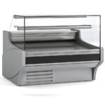 Vitrina Expositora Refrigerada con Reserva para Carnicería y Charcutería Cristal Recto Evaporador Estático Serie VESPER VE-9-RR 1505x940x1235h mm VE-9-15-RR Docriluc