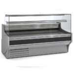 Vitrina Expositora Refrigerada con Reserva para Carnicería y Charcutería Cristal Recto Evaporador Estático Serie VESPER VE-9-RR 1985x940x1235h mm VE-9-20-RR Docriluc