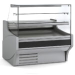 Vitrina Expositora Refrigerada con Reserva para Carnicería y Charcutería Cristal Recto Evaporador Estático Serie VESPER VEP-9-RR 1265x940x1300h mm VEP-9-13-RR Docriluc