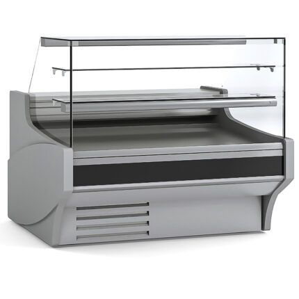 Vitrina Expositora Refrigerada con Reserva para Carnicería y Charcutería Cristal Recto Evaporador Estático Serie VESPER VEP-9-RR 1505x940x1300h mm VEP-9-15-RR Docriluc