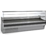 Vitrina Expositora Refrigerada con Reserva para Carnicería y Charcutería Cristal Recto Evaporador Estático Serie VESPER VEP-9-RR 2945x940x1300h mm VEP-9-30-RR Docriluc