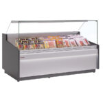 Vitrina Expositora Refrigerada con Reserva para Carnicería y Charcutería Cristal Recto Evaporador Ventilado Serie JUNIPER VE-10-RC-TF 1025x1100x1235h mm VE-10-10-RC-TF Docriluc