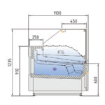 Vitrina Expositora Refrigerada con Reserva para Carnicería y Charcutería Cristal Recto Evaporador Ventilado Serie JUNIPER VE-10-RC-TF 1025x1100x1235h mm VE-10-10-RC-TF Docriluc - Imagen 3