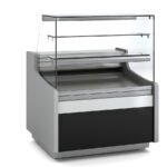 Vitrina Expositora Refrigerada con Reserva para Carnicería y Charcutería Cristal Recto Evaporador Ventilado Serie JUNIPER VE-9-RC 1025x960x1235h mm VE-9-10-RC-TF Docriluc