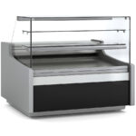 Vitrina Expositora Refrigerada con Reserva para Carnicería y Charcutería Cristal Recto Evaporador Estático Serie JUNIPER VEP-9-RC 1505x960x1300h mm VEP-9-15-RC Docriluc