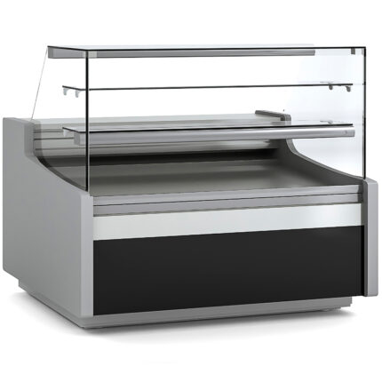 Vitrina Expositora Refrigerada con Reserva para Carnicería y Charcutería Cristal Recto Evaporador Ventilado Serie JUNIPER VE-9-RC 1505x960x1235h mm VE-9-15-RC-TF Docriluc