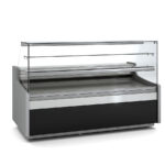 Vitrina Expositora Refrigerada con Reserva para Carnicería y Charcutería Cristal Recto Evaporador Ventilado Serie JUNIPER VE-9-RC 1985x960x1235h mm VE-9-20-RC-TF Docriluc