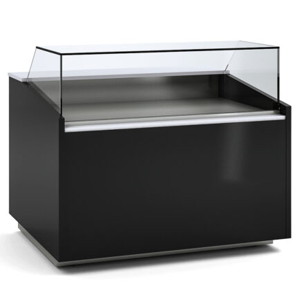 Vitrina Expositora Refrigerada con Reserva para Carnicería y Charcutería Cristal Recto Evaporador Ventilado Serie VALORIAN VEG-10 - 1265x1000x1085h mm VEG-10-13-TF Docriluc