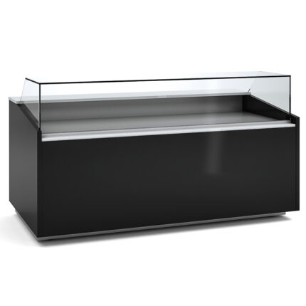 Vitrina Expositora Refrigerada con Reserva para Carnicería y Charcutería Cristal Recto Evaporador Ventilado Serie VALORIAN VEG-10 - 1985x1000x1085h mm VEG-10-20-TF Docriluc