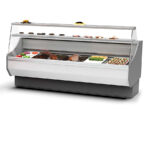 Vitrina Expositora Refrigerada con Reserva para Charcutería y Carnicería Cristal Recto Gama Basic 80/90 - 2030x800x1230h mm VHIB-20-80 Horekus
