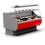 Vitrina Expositora Refrigerada con Reserva para Charcutería y Carnicería Cristal Recto Gama Basic 80/90 VHIB-10-80 - 1060x800x1230h mm Horekus