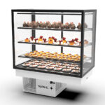 Vitrina Expositora Refrigerada para Pastelería Integra Drop-In Cristal Recto 3 Estantes 1000x600x815h mm DP-100-80 Sayl