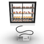 Vitrina Expositora Refrigerada para Pastelería Integra Grupo Remoto Cristal Recto 2 Estantes 1000x600x650h mm IN100-60R Sayl