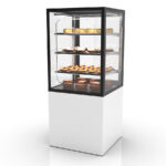 Vitrina Expositora Refrigerada para Pastelería Integra con Base Cristal Recto 3 Estantes 600x600x1400h mm IN60/80-140G Sayl
