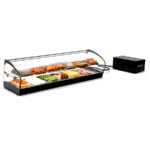Vitrina Expositora Refrigerada para Tapas 1 Estante 6 Bandejas GN 1/3x40 Cristal Recto Sobremesa Grupo Remoto Gama SHARK 1540x380x340h mm SK26GR Sayl