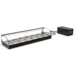 Vitrina Expositora Refrigerada para Tapas 6 Bandejas GN 1/3x40 Cristal Curvo Sobremesa Grupo Remoto Gama CLASSIC 1190x395x245h mm V6GR Sayl