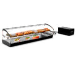 Vitrina Expositora Refrigerada para Tapas Cuba Plana 1 Estante Cristal Curvo Grupo Remoto Sobremesa Gama SHARK 1540x380x340h mm SK26GRP Sayl