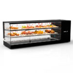 Vitrina Expositora Refrigerada para Tapas Cuba Plana Cristal Recto 2 Estantes Sobremesa Gama LOGIC TRIPLE 1320x380x460h mm VTLG26P-2 Sayl