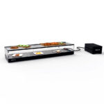 Vitrina Expositora Refrigerada para Tapas Cuba Plana Cristal Recto Grupo Remoto Sobremesa Gama LOGIC 1175x385x225h mm VTLG6GRP Sayl