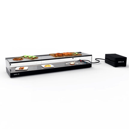 Vitrina Expositora Refrigerada para Tapas Cuba Plana Cristal Recto Grupo Remoto Sobremesa Gama LOGIC 1175x385x225h mm VTLG6GRP Sayl