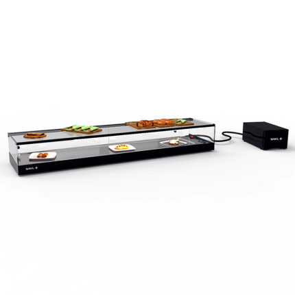 Vitrina Expositora Refrigerada para Tapas Cuba Plana Cristal Recto Grupo Remoto Sobremesa Gama LOGIC 1540x385x225h mm VTLG8GRP Sayl