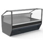 Vitrina Expositora Refrigerada sin Reserva para Carnicería y Charcutería Cristal Recto Evaporador Ventilado Serie VESPER VES-10-RR-TF 1985x1080x1235h mm VES-10-20-RR-TF Docriluc