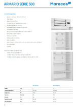 Armario Refrigerado de Panadería en Blanco 349 Litros 1 Puerta Opaca 4 Estantes 725x665x1995h mm ATP 500 PO Corequip - Imagen 2