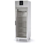 Armario Expositor de Congelación Acero Inoxidable 1 Puerta de Cristal 3 Estantes 337 Litros Serie MIRAGE 600x655x1900h mm CAENV-401 Docriluc