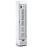Armario Expositor Refrigerado Blanco 1 Puerta de Cristal 132 Litros 4 Estantes Serie EVR 370x400x1967h mm EVR-370-C Docriluc