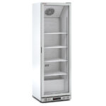 Armario Expositor Refrigerado Acero Inoxidable 1 Puerta de Cristal 248 Litros 4 Estantes Serie EVR 600x580x1860h mm EVR-600-D-I Docriluc