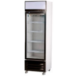 Armario Expositor Refrigerado Blanco 1 Puerta de Cristal 300 Litros 4 Estantes 600x550x1930h mm HLC-380 HS