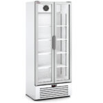 Armario Expositor Refrigerado Blanco 2 Puertas de Cristal 412 Litros 4 Estantes Serie EVR 750x510x1826h mm EVR-750 Docriluc