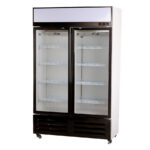 Armario Expositor Refrigerado Blanco 2 Puertas de Cristal 650 Litros 8 Estantes 1200x550x2000h mm HLC-800 HS