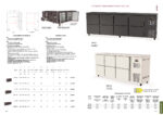 Mesa Refrigerada Acero Inoxidable 4 Puertas Opaca 650 Litros 4 Estantes Serie DSB 2565x530x880h mm DSBI-250 Docriluc - Imagen 2