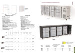 Mesa Refrigerada Acero Plastificado Negro 2 Puertas de Cristal 325 Litros 4 Estantes Serie DSB 1485x530x880h mm DSBE-150 Docriluc - Imagen 2