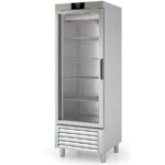 Armario Expositor de Congelación Acero Inoxidable 1 Puerta de Cristal 505 Litros 4 Estantes Serie NIMBUS 660x745x2160h mm CASNV-75 Docriluc