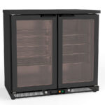 Armario Expositor Refrigerado para Vinos 2 Puertas de Cristal 48 Botellas 4 Estantes Serie BRUMAIRE 925x565x850h mm EHBW-250-L Docriluc