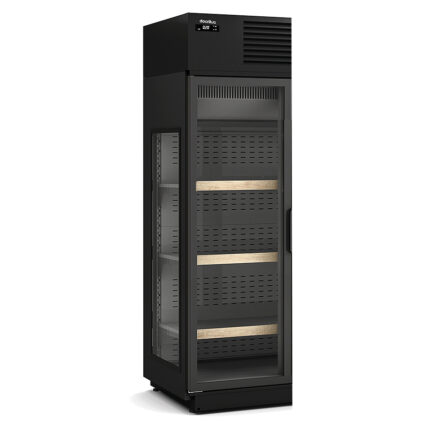 Armario Expositor Refrigerado para Vinos 1 Puerta de Cristal 461 Litros 90 Botellas 3 Estantes Serie VITIS 642x805x2131h mm EFIWH-1R Docriluc