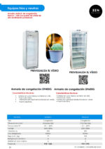 Armario Expositor de Congelación Blanco 1 Puerta de Cristal 600 Litros 3 Estantes 595x650x1850h mm DF400G HS - Imagen 2