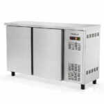 Mesa Refrigerada Acero Inoxidable 2 Puertas Opaca 325 Litros 4 Estantes Serie DSB 1485x530x880h mm DSBI-150 Docriluc