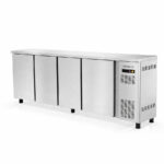 Mesa Refrigerada Acero Inoxidable 4 Puertas Opaca 650 Litros 4 Estantes Serie DSB 2565x530x880h mm DSBI-250 Docriluc