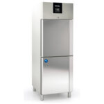 Armario Refrigerado y de Congelación Acero Inoxidable 2 Puertas Opacas 2 Estantes 610 Litros Serie MIRAGE 660x850x2130h mm CAGM-75-2 Docriluc