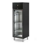 Armario de Maduración de Carne Negro 1 Puerta de Cristal 645 Litros 2 Estantes Serie VANTA 680x850x2130h mm DDA-750-NII Docriluc