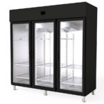 Armario de Maduración de Carne Negro 3 Puertas de Cristal 2197 Litros 6 Estantes Serie VANTA 2055x850x2130h mm DDA-2003-NI Docriluc