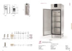 Armario Expositor de Congelación Acero Inoxidable 1 Puerta de Cristal 4 Estantes 645 Litros Serie MIRAGE 660x850x2130h mm CAGNV-75-1 Docriluc - Imagen 2