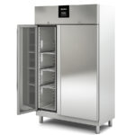 Armario de Congelación Acero Inoxidable 2 Puertas Opacas 6 Estantes 964 Litros Serie MIRAGE 1250x700x2040h mm CAGN-125-1/1-2/1 Docriluc