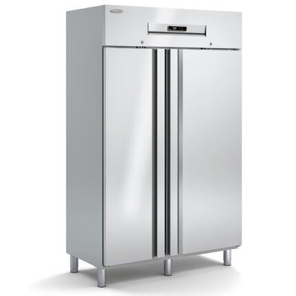 Armario de Congelación Acero Inoxidable 2 Puertas Opacas 6 Estantes 1282 Litros Serie MIRAGE 1350x850x2130h mm CAGN-140-2 Docriluc